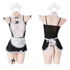 Rose Lace Sexy Maid Costume - Peach Passion