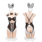 Lace-Adorned Strap Open Crotch Bunny Girl Peach Passion