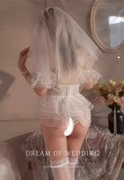 Sweet Romantic Bride Set Peach Passion