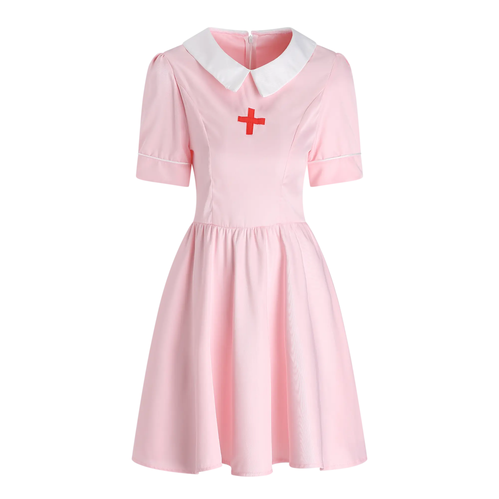 Sweet Nurse Costume with Bow Accents Peach Passion