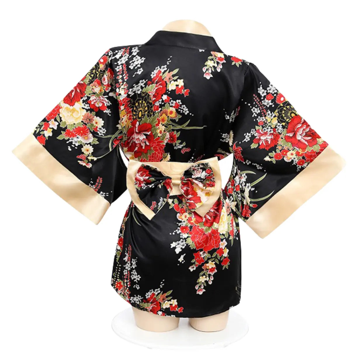 Japanese-style Printed Long Sleeve Kimono - Peach Passion