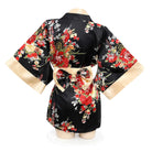 Japanese-style Printed Long Sleeve Kimono - Peach Passion