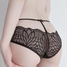 Lace Sheer Temptation Triangle Hollow-Out Low-Rise Panties Peach Passion