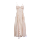 Sexy Solid Color Sweet Nightgown Robe Peach Passion