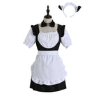 Sensual Easy-Off Sweet Maid Costume with Short Skirt and Japanese Apron Peach Passion