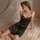 Sensual Satin Spaghetti Strap Nightgown Peach Passion