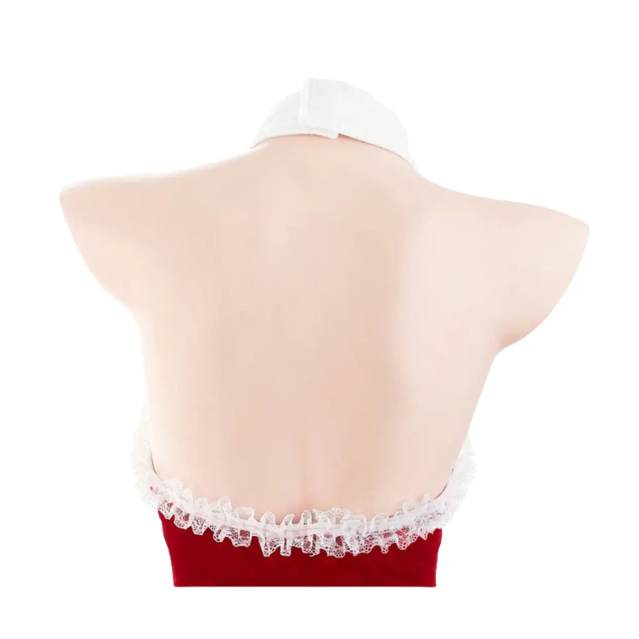 Strapless Backless Cute Christmas Reindeer Dress - Peach Passion