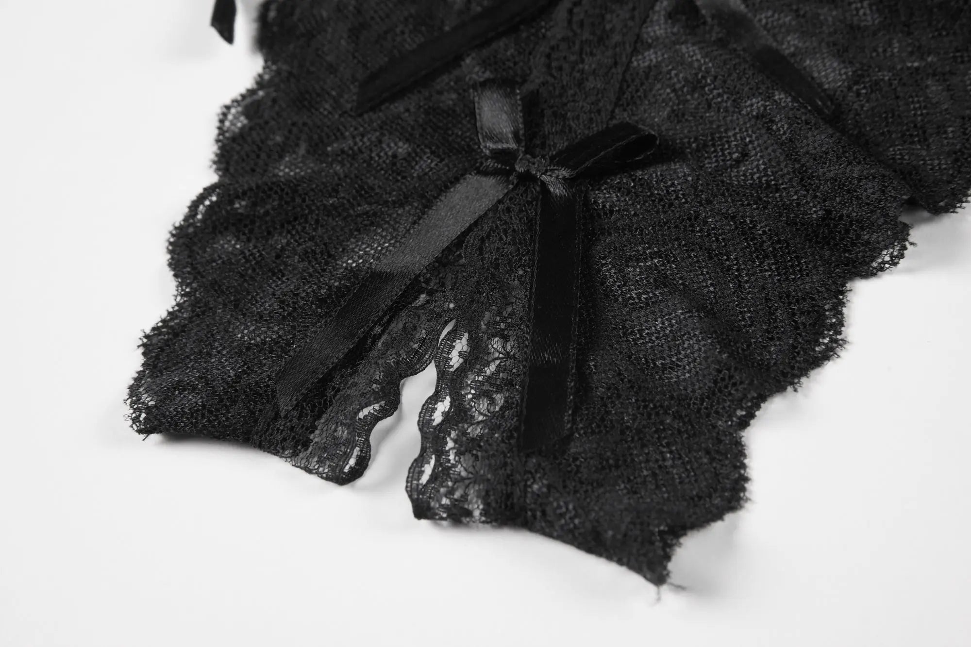 Seductive Sweet Lace Open Crotch Gartered Crotchless Panties Peach Passion