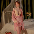 Seductive Underwire Push-Up Velvet Sleepwear Peach Passion