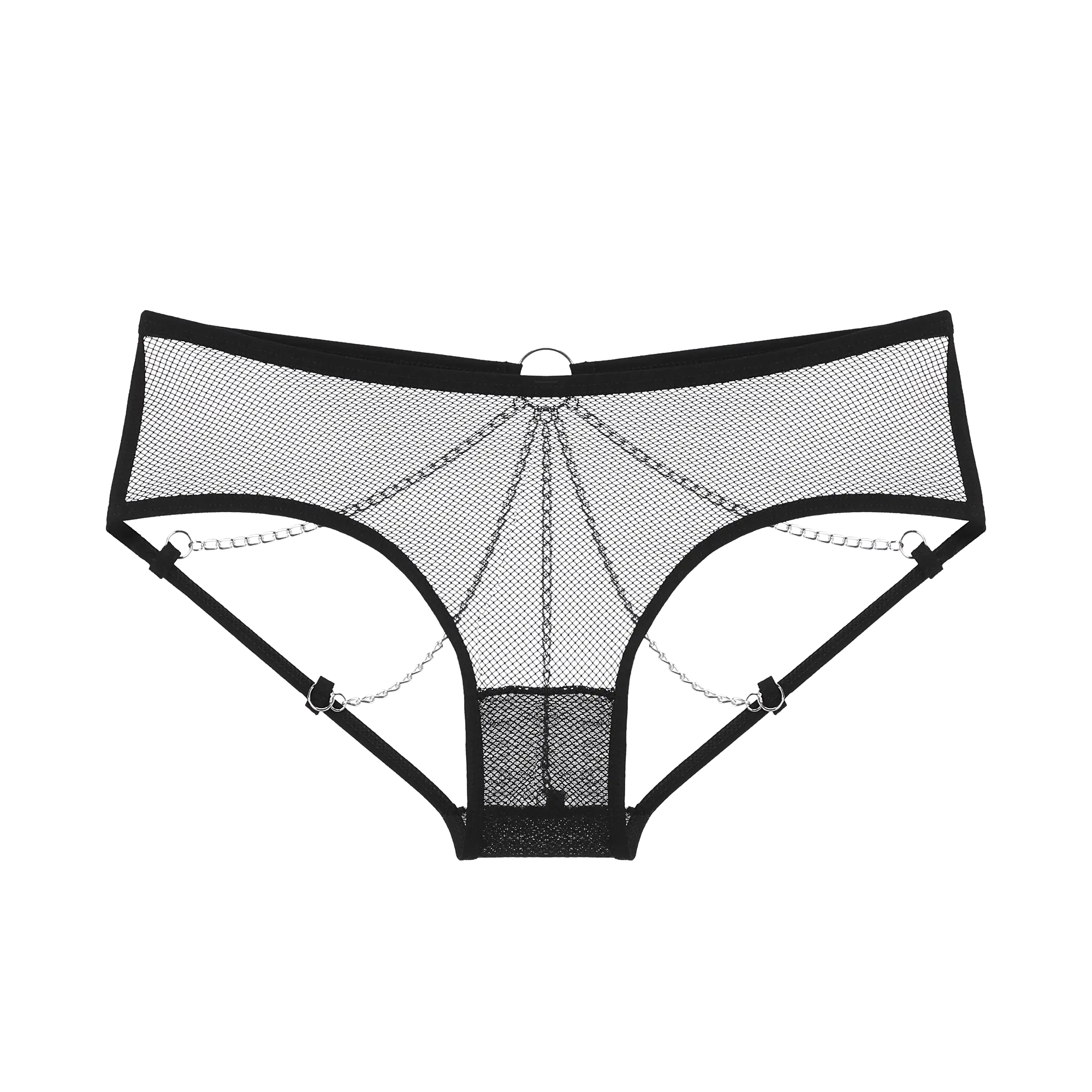 Seductive Hollow-Out Chain Detail Low-Rise Erotic Panties Peach Passion