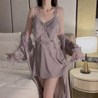 Butterfly Velvet Sleepwear with Built-in Push-Up Bra Peach Passion