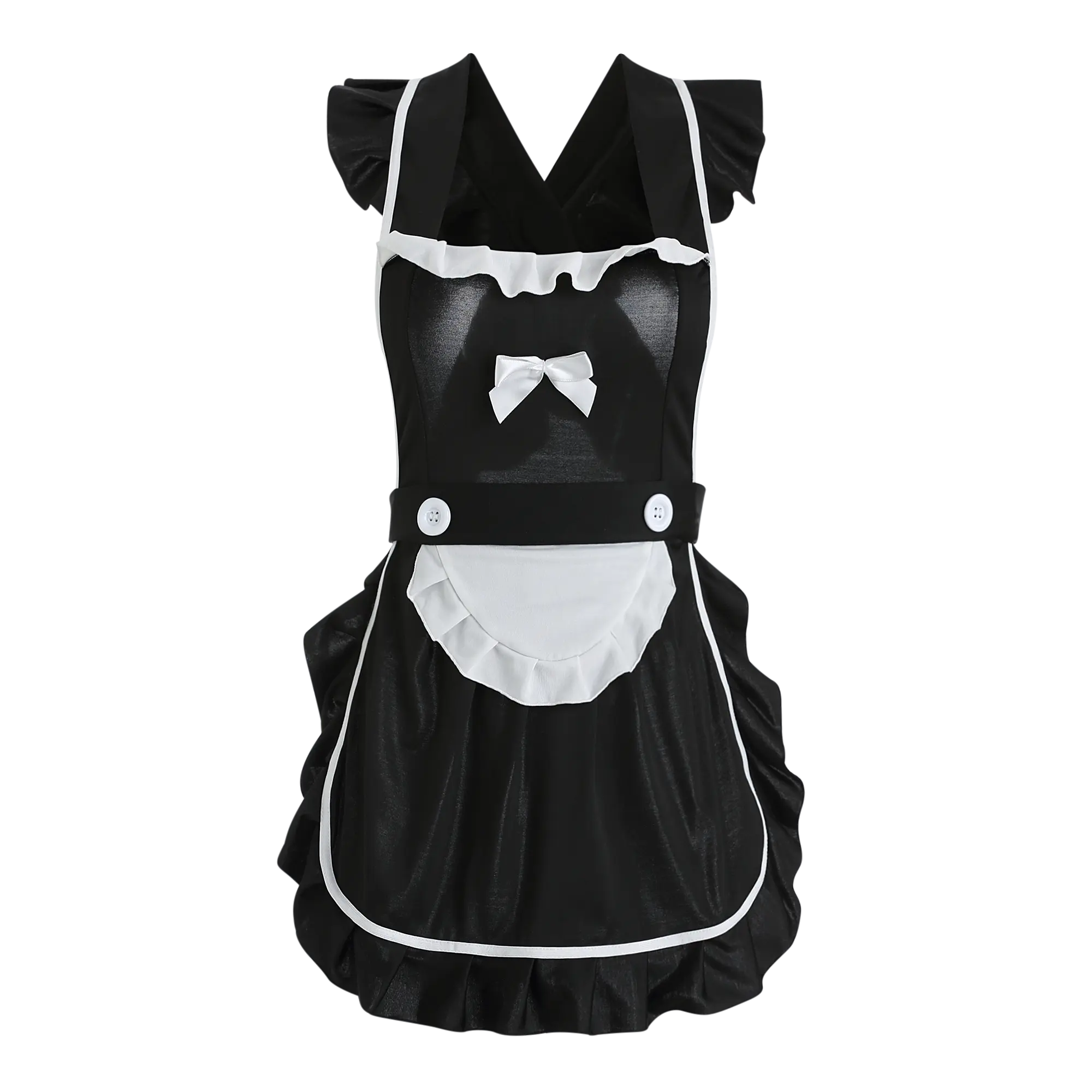 Lace French Maid Apron Costume Peach Passion