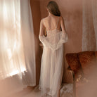 Mesh Long Sheer Temptation Nightgown Peach Passion