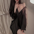 Oversized Boyfriend Style Shirt Nightgown - Pure Desire Homewear Set Peach Passion