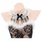 Fluffy Bunny Girl Crotchless Mesh Set Peach Passion