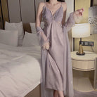 Ice Silk Long Strap Dress Peach Passion