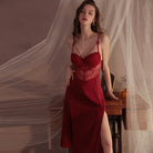 Seductive Elastic Waist Lace Bodice Nightgown Peach Passion