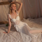 Sensual Mesh Lace Strap Nightgown Peach Passion