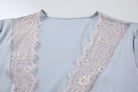 Sweet Lace Night Robe with Tie-front Design Peach Passion