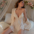 Sensual Desire Lace Camisole and Skirt Set Peach Passion