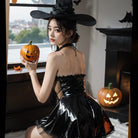 Midnight Patent Leather Little Witch Peach Passion