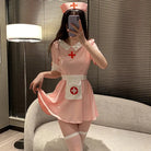 Sweet Nurse Costume with Bow Accents Peach Passion