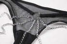 Seductive Hollow-Out Chain Detail Low-Rise Erotic Panties Peach Passion