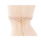 Shiny Sequined Crisscross Separates - Peach Passion