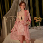 Seductive Underwire Push-Up Velvet Sleepwear Peach Passion