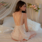 Sensual Desire Lace Camisole and Skirt Set Peach Passion