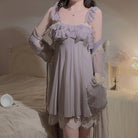 Sweet Mesh Perspective Camisole Nightgown Peach Passion