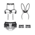 Lace Bunny Girl Roleplay Lingerie Set Peach Passion