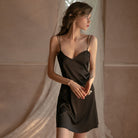 Sensual Satin Spaghetti Strap Nightgown Peach Passion