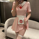 Sweet Nurse Costume with Bow Accents Peach Passion